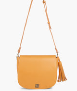 Mustard foldover saddle bag