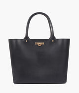 Black zipper tote bag