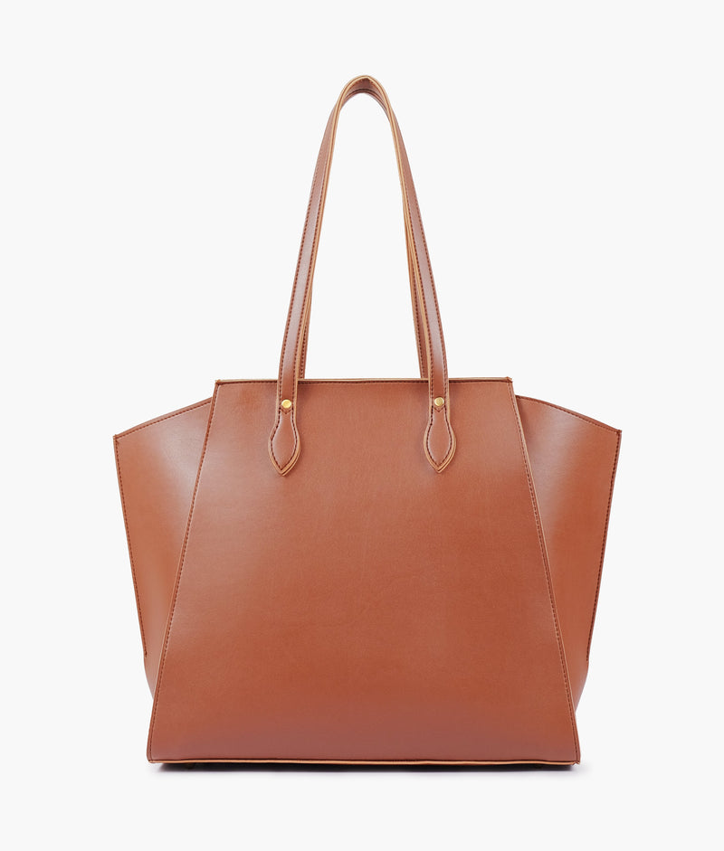 Brown classic tote bag