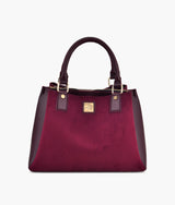 Burgundy suede mini bag