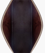 Dark brown dome cross-body bag